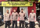 Polsek Sawah Besar Pengamanan di Posko Mantap Praja KPU Kota Jakarta Pusat