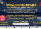 Ramaikan HUT Bhayangkara ke-79, 1000 Peserta Daftar Lomba Konten Kreatif Polri