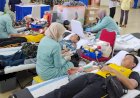 Brimob Metro Jaya mengikuti Donor Darah dalam rangka HUT Ke-80 Korps Marinir, Wujud Sinergitas TNI–Polri