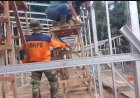 Rangka Mulai Terpasang, Progres Pembangunan Hunian Sementara di Sumbar Makin Terlihat