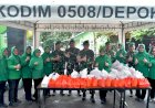 Tebar Kepedulian di Bulan Suci, Kodim 0508/Depok dan Persit Bagikan Takjil di Depan Makodim
