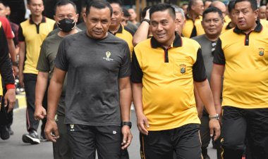Pangdam Jaya dan Kapolda Metro Jaya Olahraga Bersama 