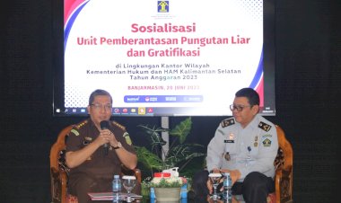 Komitmen Berantas Pungli dan Gratifikasi, Kemenkumham Kalsel Gelar Sosialisasi