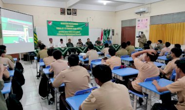 50 Siswa SMA Muhammadiyah Sawangan Mendapat Pembekalan Bela Negara dan Rekrutmen TNI