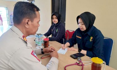 Dokkes Polres Metro Depok Lakukan Pemeriksaan Kesehatan Anggota Pengamanan Ops Mantap Praja 2024