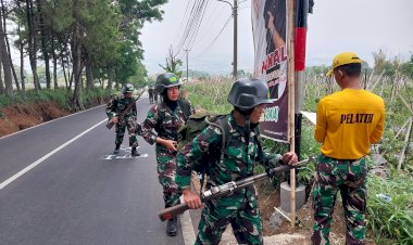 Siswa Satdikpa Pusdikhub Pushubad Gelar Hanmars ke Cisarua kompleks