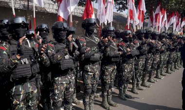 Polri Gladi Bersih Apel Gelar Pasukan Pengamanan Pelantikan Presiden