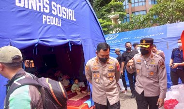 Polres Metro Jakarta Pusat Gelar Trauma Healing Untuk Korban Kebakaran Kebon Kosong
