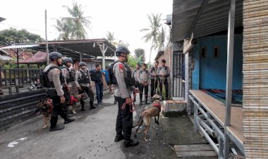 Kerahkan unit K-9, Polda NTB gerebek kampung narkoba dan Amankan 29,72 Gram Sabu