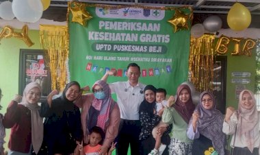 Pelaksanaan Program Cek Kesehatan Gratis di wilayah Kecamatan Beji di Hadiri AHY