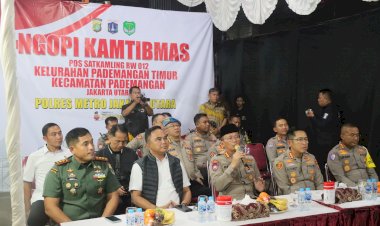 Ngopi Kamtibmas di Pademangan Timur, Polisi Bahas Tawuran hingga Keamanan Ojol