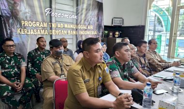 Kasdim 0501/JP Hadiri Peresmian Program TNI AD Manunggal Air Bekerja Sama Dengan Bank Indonesia