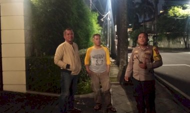 Bhabinkamtibmas Gondangdia Patroli Rumah Kosong Ditinggal Mudik
