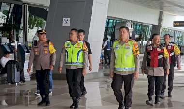 Kapolresta gelar patroli, pastikan keamanan jelang arus balik di Bandara Soekarno Hatta