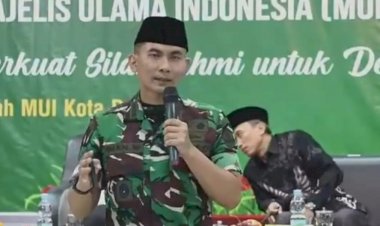 Dandim 0508/Depok Berbicara Wawasan Nusantara di Pengajian Ulama Umaro dan Halal Bihalal MUI Kota Depok