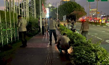 Brimob Polda Metro Jaya Sisir Kawasan DPR, Pastikan Situasi Aman Jelang May Day