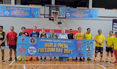 Peringati Hari Kebebasan Pers 2025, Ketua Umum PWI Pusat Apresiasi Turnamen Basket Siwo PWI Pusat 3x3