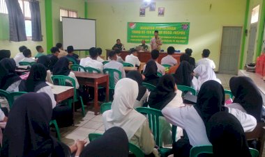 Perwira Bintal Sampaikan Sosialisasi Wawasan Kebangsaan Pancasila dan Kenakalan Remaja Dalam Kegiatan Non Fisik TMMD ke-124 Kodim 0508/Depok