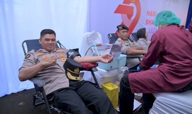 Semarak Hari Bhayangkara ke-79, Polda Jabar Gelar Donor Darah di Cikole Lembang
