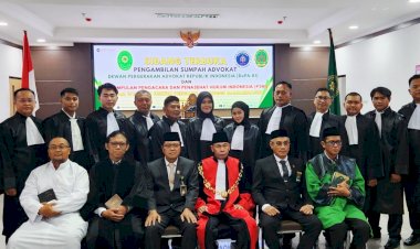 Nawawi Pimpin Penyumpahan Advokat DePA-RI di Banjarmasin