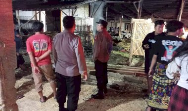 Respon Cepat Polisi Hadir di Tengah Musibah Kebakaran Oven Stik Kayu di Mojosongo