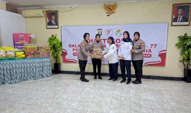 Polwan Polda Metro Jaya dan Polres Metro Jakarta Timur Gelar Bhakti Sosial Sambut Hari Jadi ke-77