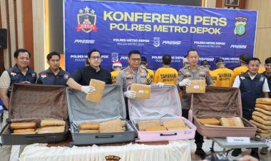 Polres Metro Depok Ungkap Kasus Ganja 78 Kilogram, Enam Tersangka Diamankan