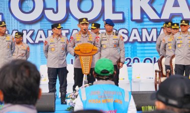 Hadiri Apel Ojol Kamtibmas, Kapolri Ajak Bersinergi Jaga Kamtibmas