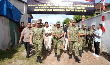 Wakil Panglima TNI Tinjau Marshalling Area Pembangunan Batalyon Teritorial di Depok