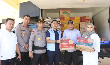 Kapolda Aceh Tiba di Langsa Lewat Jalur Darat, Beri Bantuan hingga Wifi Gratis untuk Warga