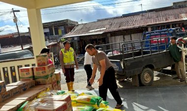 Polres Tapanuli Selatan Salurkan Bantuan Sosial untuk Korban Bencana Alam di Kelurahan Reniate