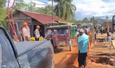 Polri Gerak Cepat Perbaiki Jembatan Pandan, Akses Utama Warga Tapteng Ditargetkan Segera Pulih