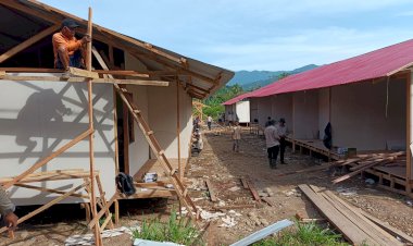 Capai 47 Unit, Pembangunan Huntara Sat Brimob Polda Sumbar Terus Berjalan di Pauh