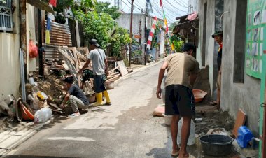 Gotong Royong TNI dan Warga, Rumah Tak Layak Huni di Sukamaju Segera Rampung