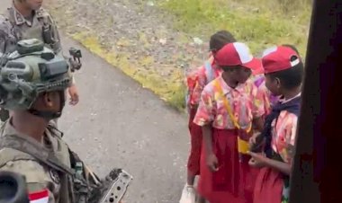 Kegiatan Patroli Satgas Damai Cartenz di Kenyam, Wujud Komitmen Jaga Stabilitas Keamanan Nduga