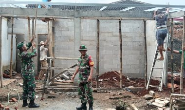 Renovasi MCK Panti Asuhan Karena Doa Mulai Tampak, Wujud Kepedulian TNI di Sawangan Depok