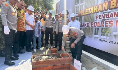 Kapolda Letakkan Batu Pertama Mako Polres Metro Depok: Pelayanan Harus Makin Baik