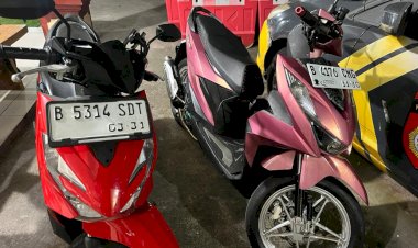Patra Brimob Polda Metro Jaya Amankan Tiga Terduga Pelaku Curanmor di Pancoran