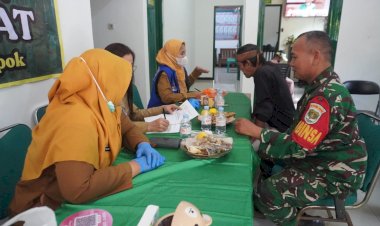 Perkuat Kepedulian terhadap Kesehatan, Koramil 06/Cimanggis Kolaborasi dengan Puskesmas Cimanggis