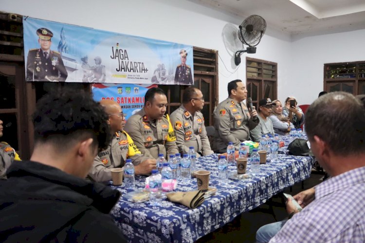 Jaga Kamtibmas, Kapolres Tanjung Priok Sambangi Satkamling RW 011 Muara Angke