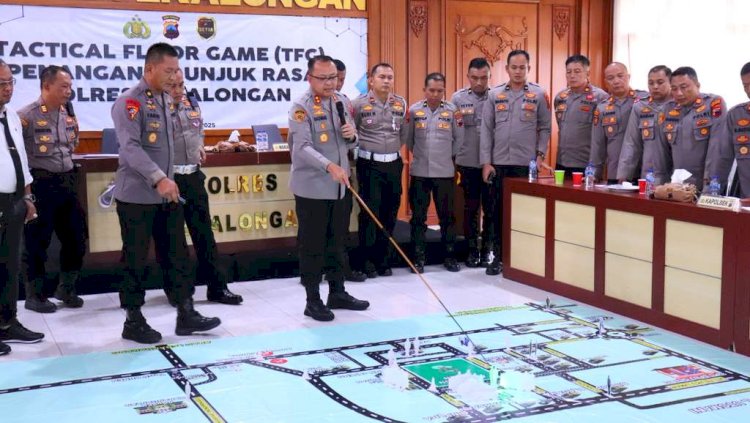 TFG Pengamanan Unjuk Rasa Digelar di Polres Pekalongan, Kapolres: Kita Harus Siap Hadapi Segala Kemungkinan