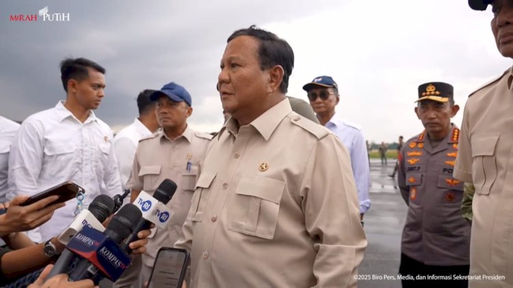 Prabowo Targetkan Listrik di Lokasi Bencana Pulih Secepatnya