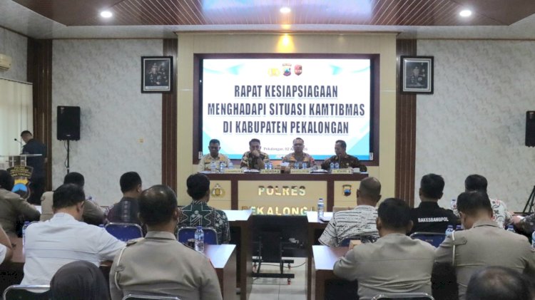Polres Pekalongan Gelar Rapat Kesiapan Kontinjensi, Fokus Mitigasi Isu Nasional dan Lokal